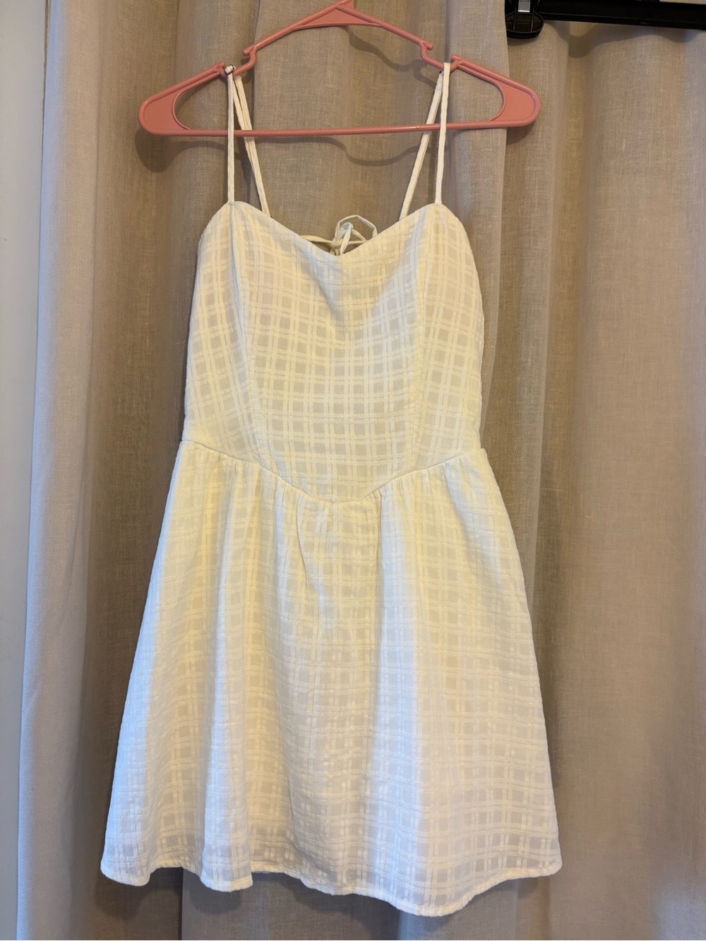 White Spaghetti-Strap Sundress - Elegant Summer Dress with shorts